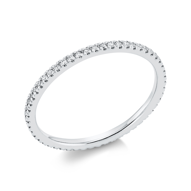 Image 90000686 - Ring 18 kt WG, 57 Brillanten 0,19 ct, TW-si, B:1,3 mm, Weite:52 =*=*= Unterkategorie: ...