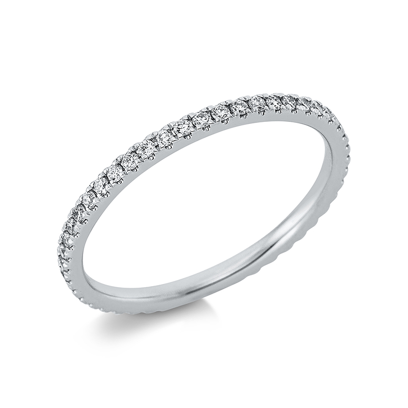 Image 90000697 - Ring 950 Pt Platin, 48 Brillanten 0,30 ct, TW-si, B:1,7 mm, ...