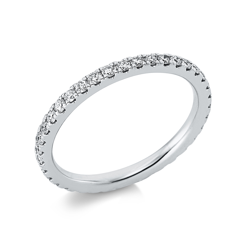 Image 90000740 - Ring 950 Pt Platin, 38 Brillanten 0,61 ct, TW-si, B:2,0 mm, ...