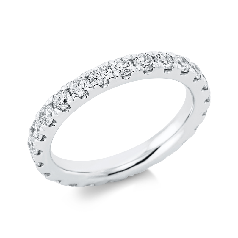Image 90000874 - Ring 950 Pt Platin, 25 Brillanten 1,72 ct, TW-si, B:3,0 mm, ...
