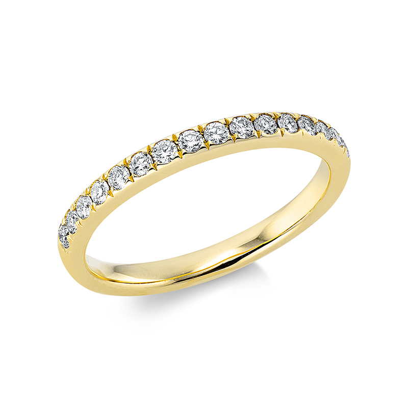 Image 90001025 - Ring 18 kt GG, 17 Brillanten 0,30 ct-si, B:2,4 mm, Weite:54 =*=*= Unterkategorie: ...