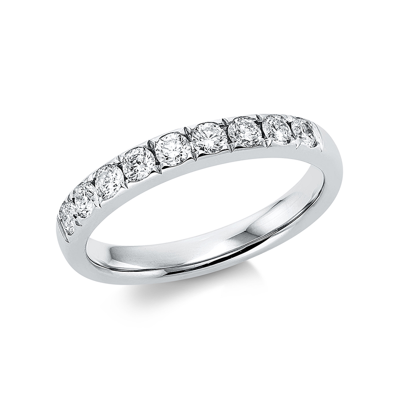Image 90001027 - Ring 18 kt WG, 9 Brillanten 0,50 ct, TW-si, B:3,2 mm, Weite:54 =*=*= Unterkategorie: ...