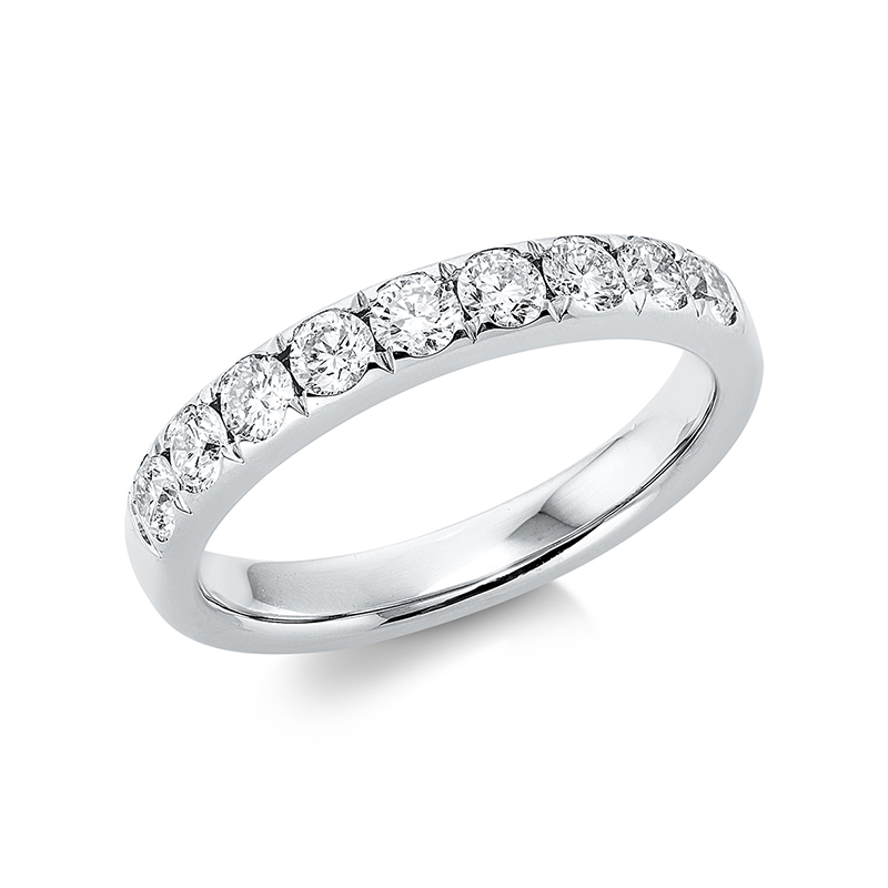 Image 90001030 - Ring 18 kt WG, 9 Brillanten 0,72 ct, TW-si, B:3,4 mm, Weite:54 =*=*= Unterkategorie: ...