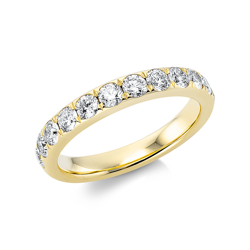Image 90001032 - Ring 18 kt GG, 12 Brillanten 0,96 ct, TW-si, B:3,4 mm, Weite:54 =*=*= Unterkategorie: ...