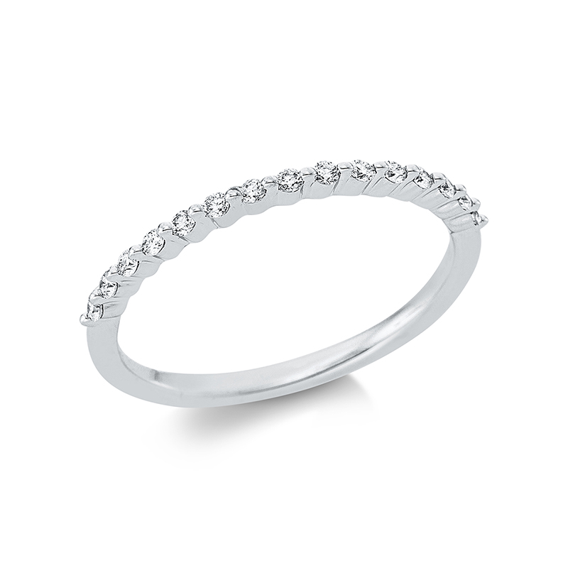 Image Ring 18 kt WG, 15 Brillanten 0,14 ct, TW-si, B:1,2 mm, Weite:53