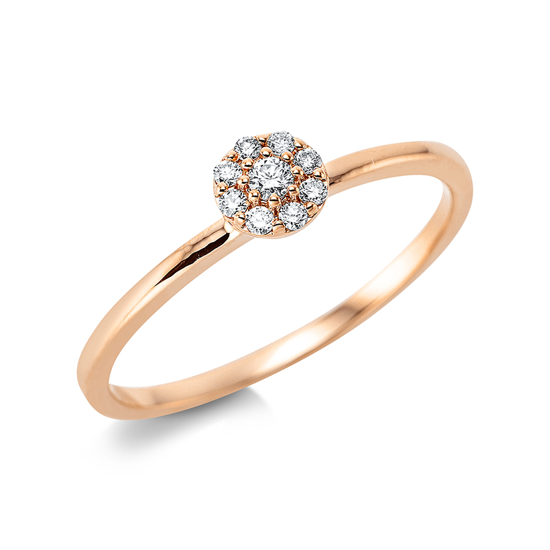Image 90001047 - Ring 18 kt RG, 9 Brillanten 0,09 ct, TW-si, Ø:4,7 mm, Weite:54 =*=*= Unterkategorie: ...