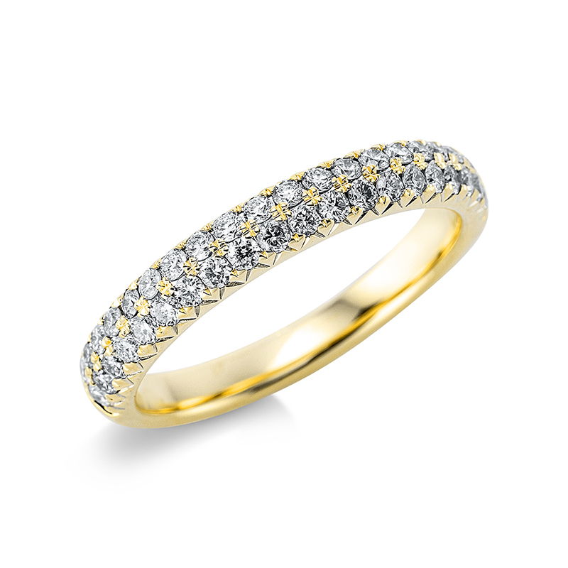 Image 90001051 - Ring 18 kt GG, 40 Brillanten 0,50 ct, TW-si, B:3,2 mm, Weite:54 =*=*= Unterkategorie: ...
