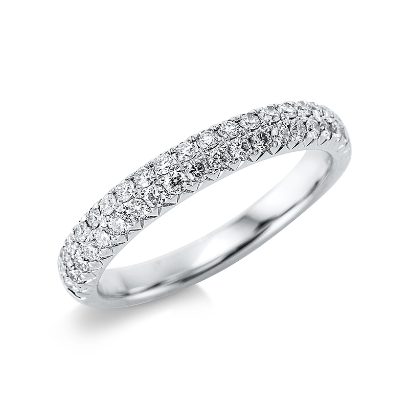 Image 90001052 - Ring 18 kt WG, 40 Brillanten 0,50 ct, TW-si, B:3,2 mm, Weite:54 =*=*= Unterkategorie: ...