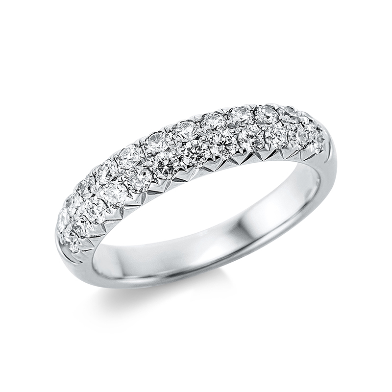 Image 90001054 - Ring 18 kt WG, 24 Brillanten 0,75 ct, TW-si, B:4,3 mm, Weite:54 =*=*= Unterkategorie: ...