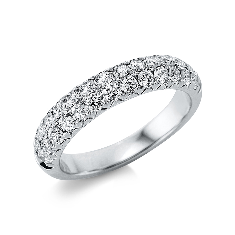 Image 90001055 - Ring 18 kt WG, 26 Brillanten 1,00 ct, TW-si, B:4,3 mm, Weite:54 =*=*= Unterkategorie: ...