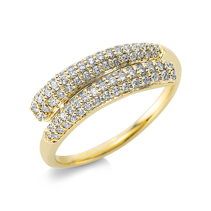 Image Ring 18 kt GG, 94 Brillanten 0,50 ct, TW-si, B:6,5 mm, Weite:54