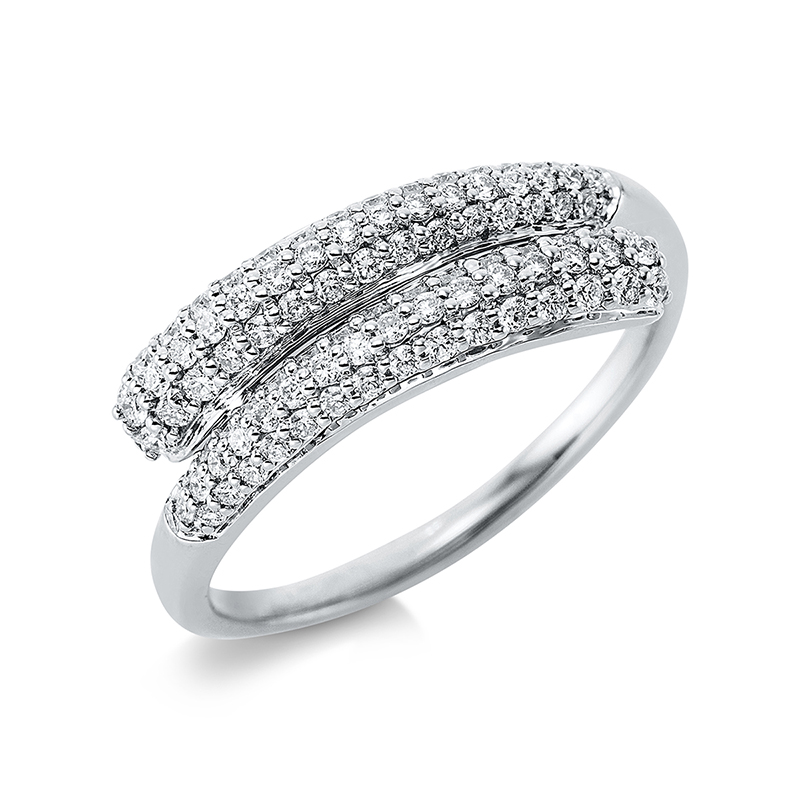 Image 90001057 - Ring 18 kt WG, 94 Brillanten 0,50 ct, TW-si, B:6,5 mm, Weite:54 =*=*= Unterkategorie: ...