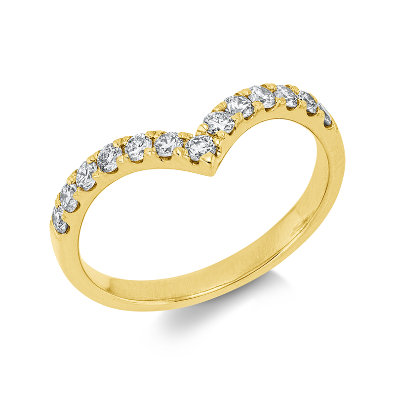 Image 90001075 - Ring 18 kt GG, 13 Brillanten 0,39 ct, TLB-si, B:6,0 mm, Weite:53 =*=*= Unterkategorie: ...