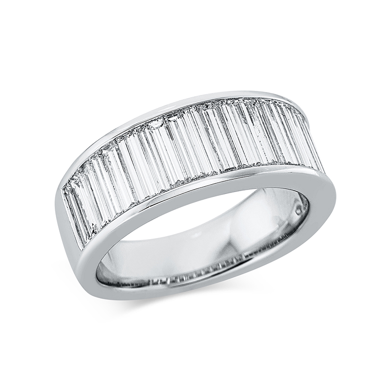 Image 90001077 - Ring 18 kt WG, 23 Baguette 2,12 ct, TW-vsi, B:7,8 mm, Weite:54 =*=*= Unterkategorie: ...