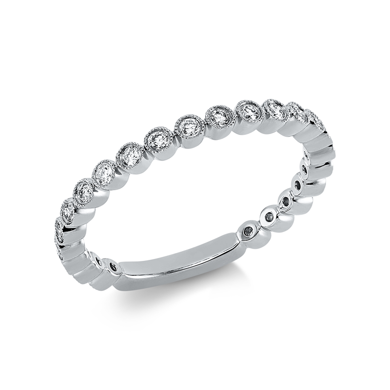 Image 90001091 - Ring Zarge 18 kt WG, 23 Brillanten 0,24 ct, TW-si, B:2,0 mm, ...