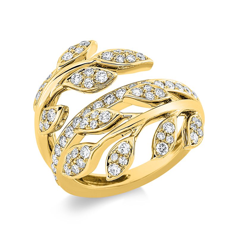Image 90001098 - Ring 18 kt GG, 71 Brillanten 0,97 ct, TW-vsi, B:22,1 mm, Weite:53 =*=*= Unterkategorie: ...