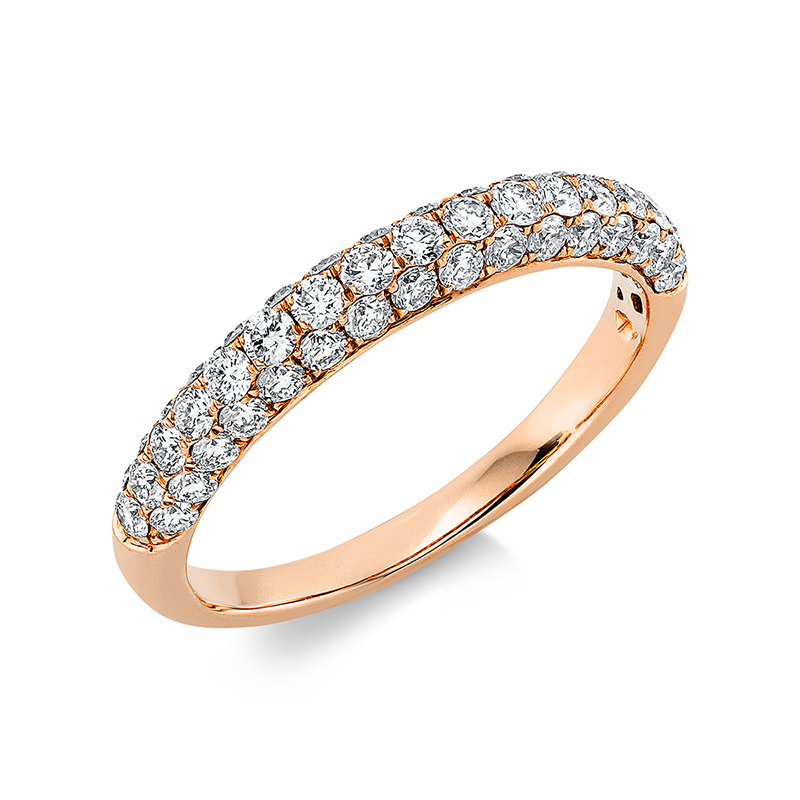 Image 90001099 - Ring 18 kt RG, 49 Brillanten 0,84 ct, TW-si, Weite:54 =*=*= Unterkategorie: Pavé, ...