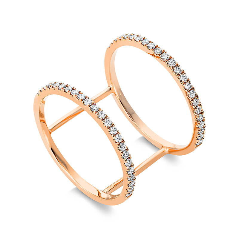 Image 90001103 - Ring 18 kt RG, 46 Brillanten 0,30 ct, W-si, Weite:61 =*=*= Unterkategorie: Modern ...