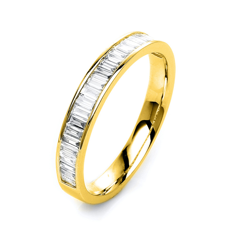 Image 90001106 - Ring 18 kt GG, 22 Baguette 0,74 ct, TW-si, B:3,2 mm, Weite:54 =*=*= Unterkategorie: ...