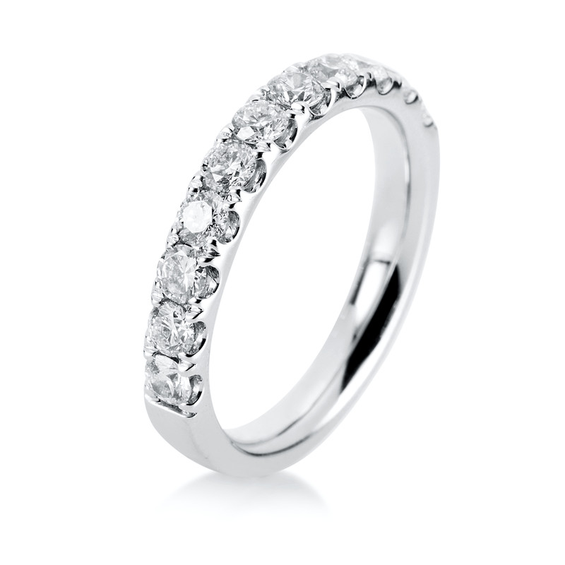 Image 90001107 - Ring 14 kt WG, 11 Brillanten 0,88 ct, TW-si, B:3,4 mm, Weite:54 =*=*= Unterkategorie: ...