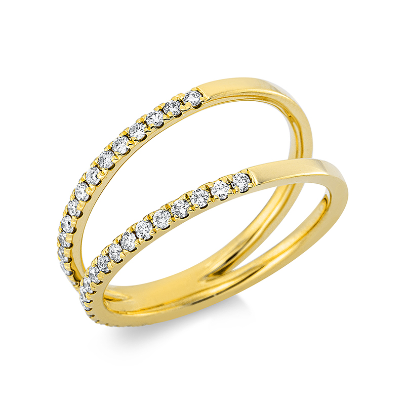 Image 90001111 - Ring 18 kt GG, 38 Brillanten 0,36 ct, TW-si, Weite:53 =*=*= Unterkategorie: Modern ...