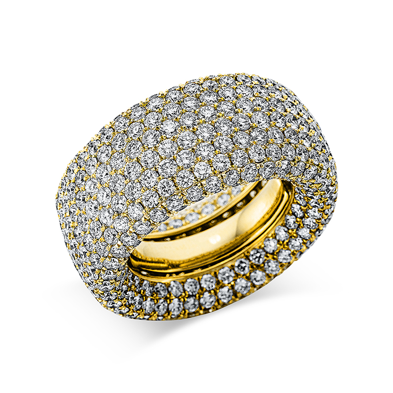 Image 90001159 - Ring 18 kt GG, 472 Brillanten 10,36 ct, TW-vsi, Weite:54 =*=*= Unterkategorie: Pavé, ...