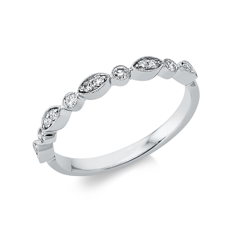 Image 90001169 - Ring 18 kt WG, 14 Brillanten 0,16 ct, TW-si, Weite:53 =*=*= Unterkategorie: Modern ...