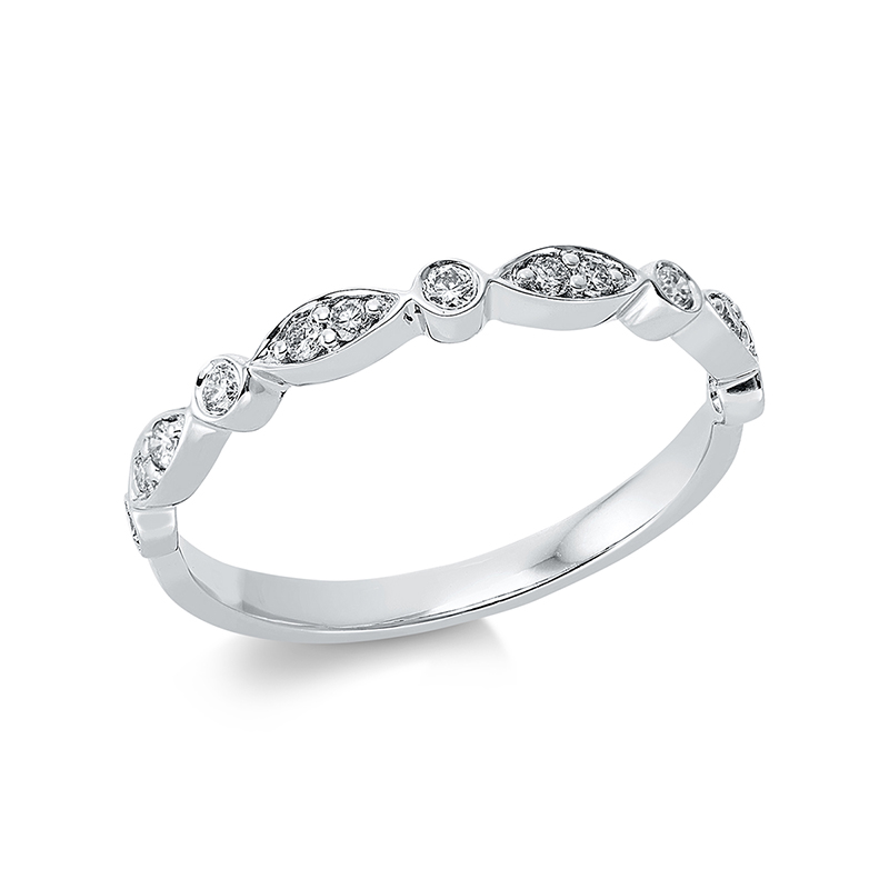 Image 90001170 - Ring 18 kt WG, 13 Brillanten 0,18 ct, TW-si, Weite:53 =*=*= Unterkategorie: Modern ...