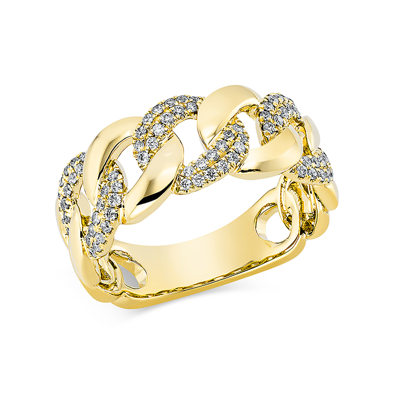 Image 90001180 - Ring 18 kt GG, 78 Brillanten 0,27 ct, TW-si, Weite:53 =*=*= Unterkategorie: Modern ...