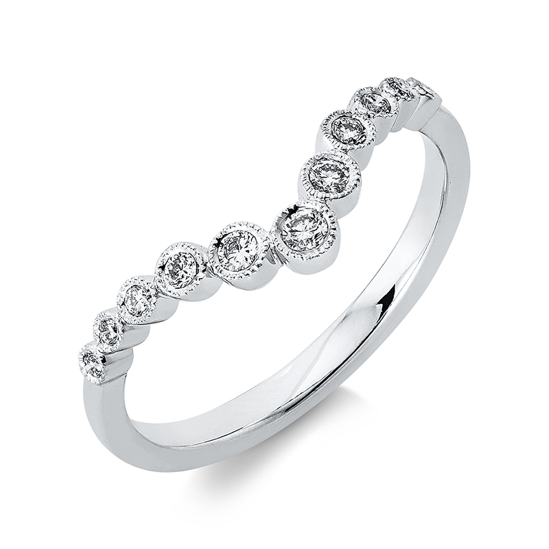 Image 90001190 - Ring Zarge 18 kt WG, 11 Brillanten 0,19 ct, TW-si, Weite:53 =*=*= Unterkategorie: ...