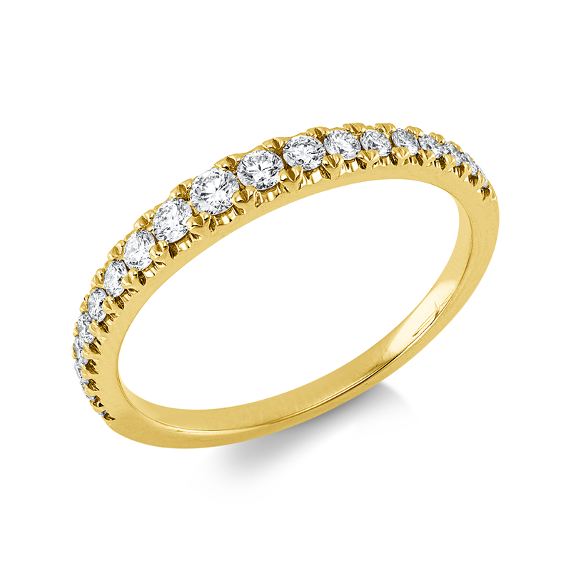 Image 90001192 - Ring 18 kt GG, 19 Brillanten 0,30 ct, TW-si, B:2,8 mm, Weite:52 =*=*= Unterkategorie: ...