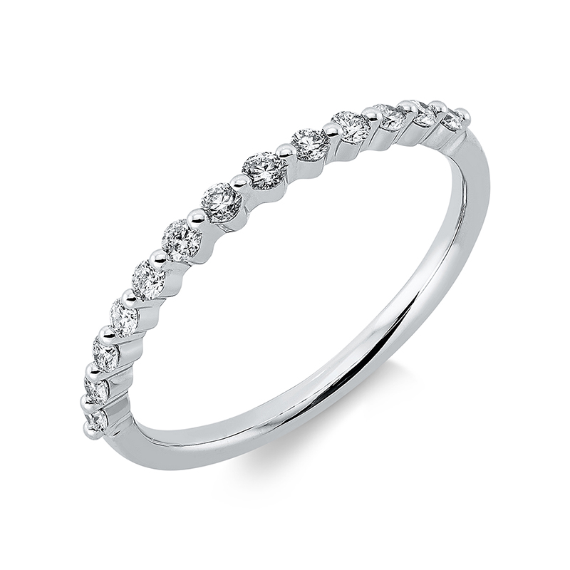 Image 90001203 - Ring 18 kt WG, 13 Brillanten 0,23 ct, TW-pi, B:1,7 mm, Weite:53 =*=*= Unterkategorie: ...