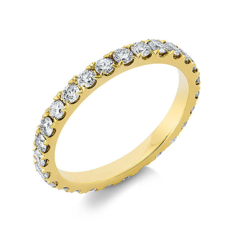 Image 90001206 - Ring 18 kt GG, 27 Brillanten 1,11 ct, W-si, Weite:54 =*=*= Unterkategorie: Memoire ...