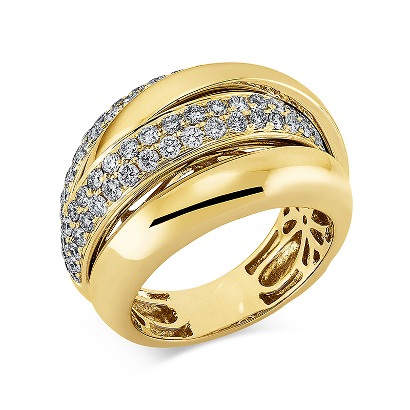 Image 90001232 - Ring 18 kt GG, 76 Brillanten 1,31 ct, TW-si, B:16,9 mm, Weite:53 =*=*= Unterkategorie: ...