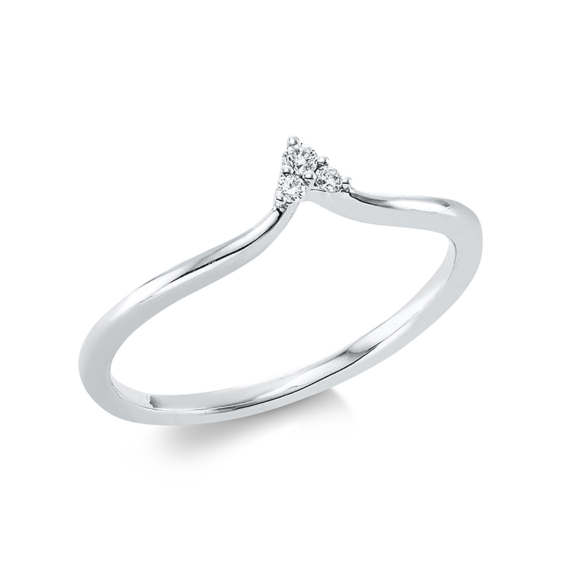 Image 90001237 - Ring 18 kt WG, 3 Brillanten 0,04 ct, TW-si, B:4,0 mm, Weite:52 =*=*= Unterkategorie: ...