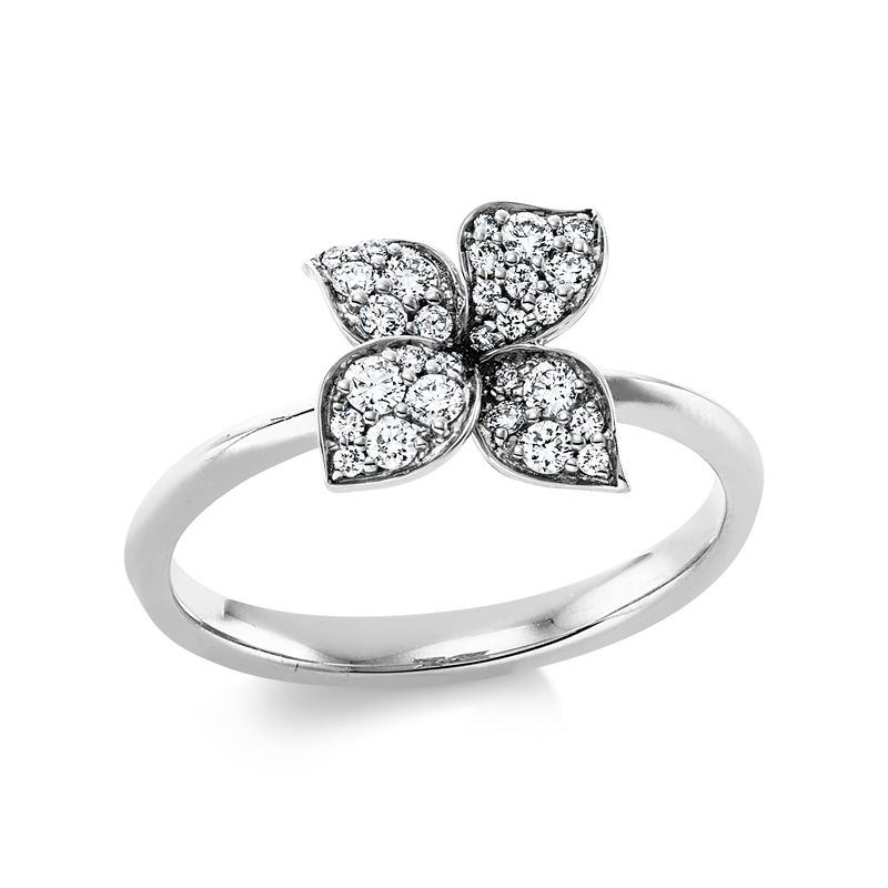 Image 90001240 - Ring 18 kt WG, 29 Brillanten 0,28 ct, TW-si, B:9,4 mm, Weite:54 =*=*= Unterkategorie: ...