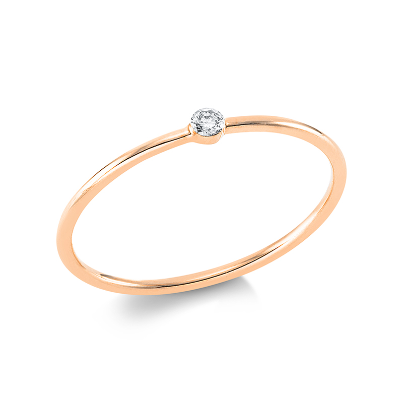 Image 90001244 - Ring 18 kt RG, 1 Brill. 0,03 ct, TTLB-si, Weite:53 =*=*= Unterkategorie: Solitaire mit ...