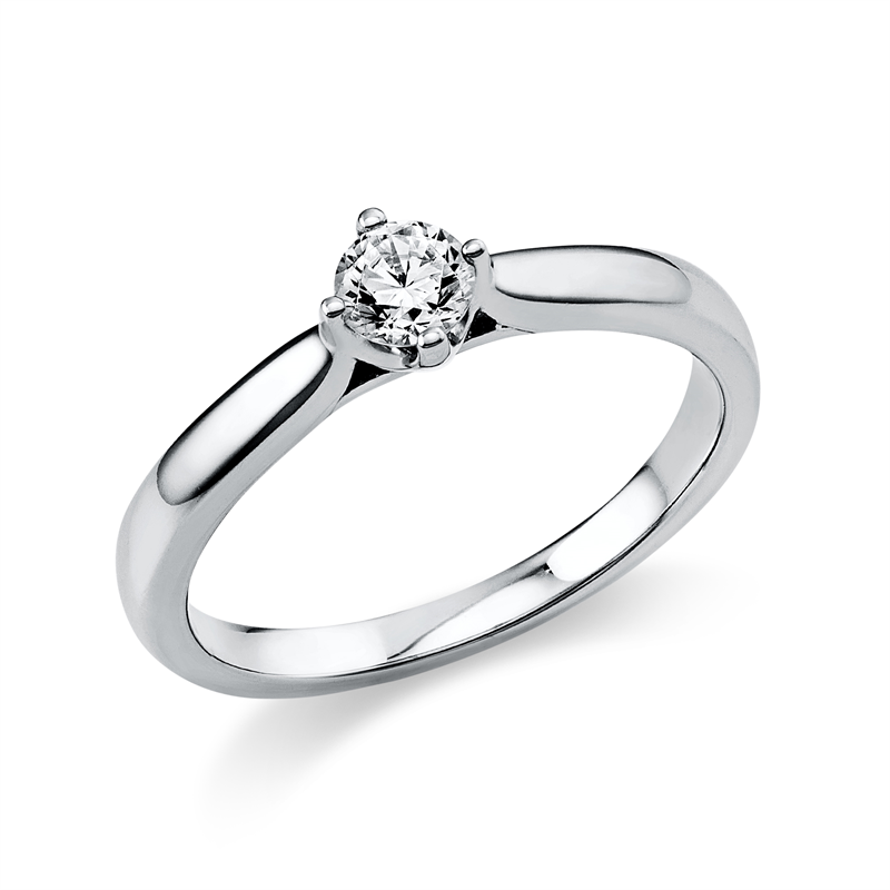 Image 90001246 - Ring 4er-Krappe 950 Pt Platin, 1 Brill. 0,25 ct, TW-si, B:2,0 mm, ...