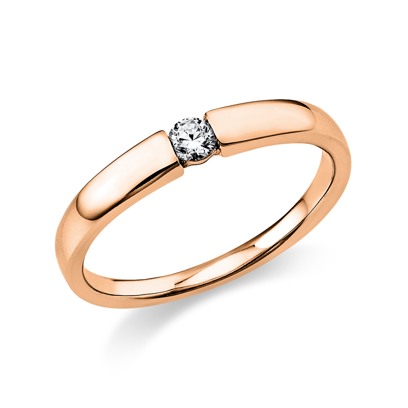 Image 90001249 - Ring 14 kt RG, 1 Brill. 0,10 ct, TW-si, Weite:56 =*=*= Unterkategorie: Solitaire, ...
