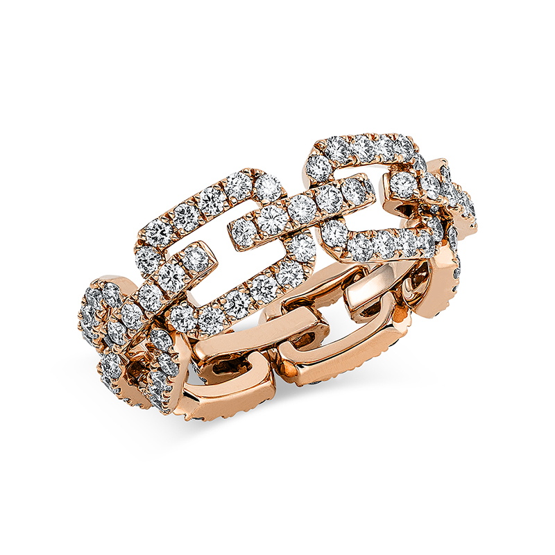 Image 90001288 - Ring 18 kt RG, 108 Brillanten 1,73 ct, TW-vsi, B:7,5 mm, Weite:54 =*=*= Unterkategorie: ...