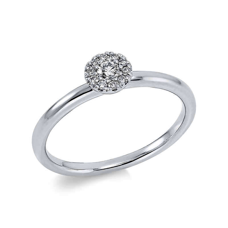 Image 90001290 - Ring 18 kt WG, 11 Brillanten 0,13 ct, TW-si, Ø:5,6 mm, Weite:54 =*=*= Unterkategorie: ...