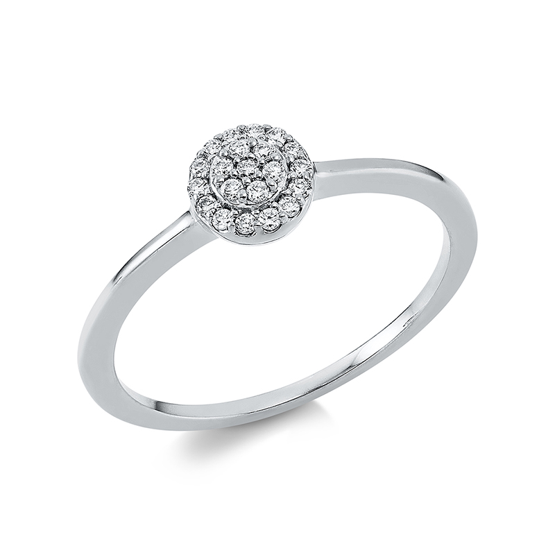 Image 90001297 - Ring 18 kt WG, 21 Brillanten 0,10 ct, TW-si, Weite:54 =*=*= Unterkategorie: Illusion ...