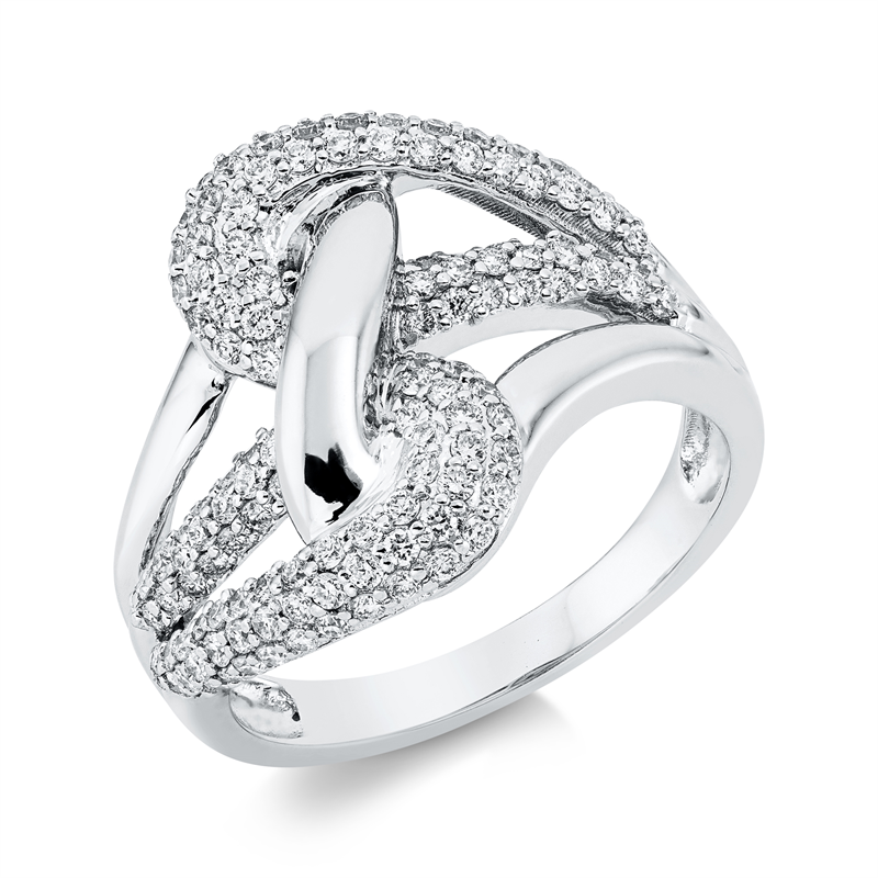 Image 90001300 - Ring 18 kt WG, 132 Brillanten 0,75 ct, TW-si, Weite:54 =*=*= Unterkategorie: Pavé, ...