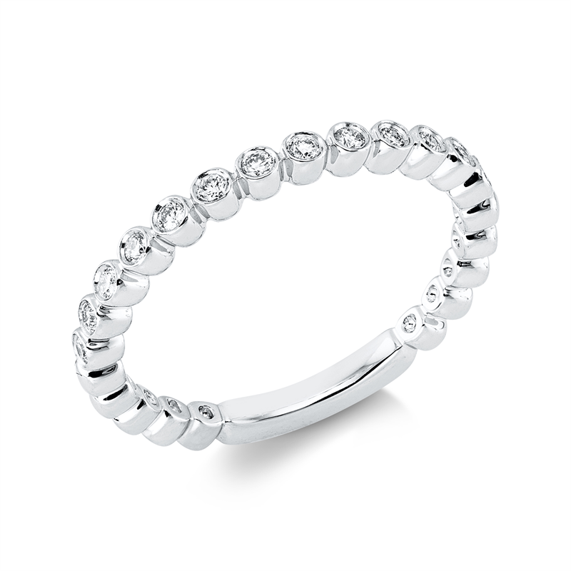 Image 90001313 - Ring Zarge 18 kt WG, 13 Brillanten 0,12 ct, TW-si, Weite:52 =*=*= Unterkategorie: ...