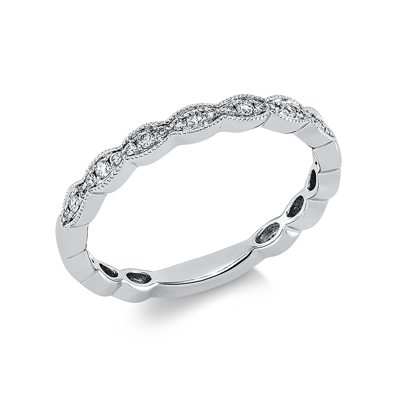 Image 90001316 - Ring 18 kt WG, 22 Brillanten 0,10 ct, TW-si, Weite:52 =*=*= Unterkategorie: Modern ...
