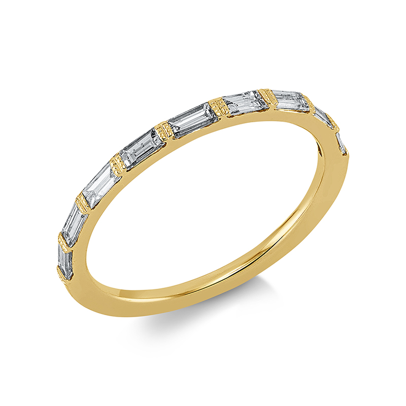 Image 90001317 - Ring 18 kt GG, 9 Baguette 0,38 ct, TW-vsi, Weite:52 =*=*= Unterkategorie: Baguette, ...