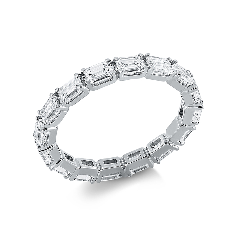Image 90001320 - Ring 18 kt WG, 16 Sm.schliff 2,43 ct, TW-vsi, Weite:53 =*=*= Unterkategorie: Baguette, ...