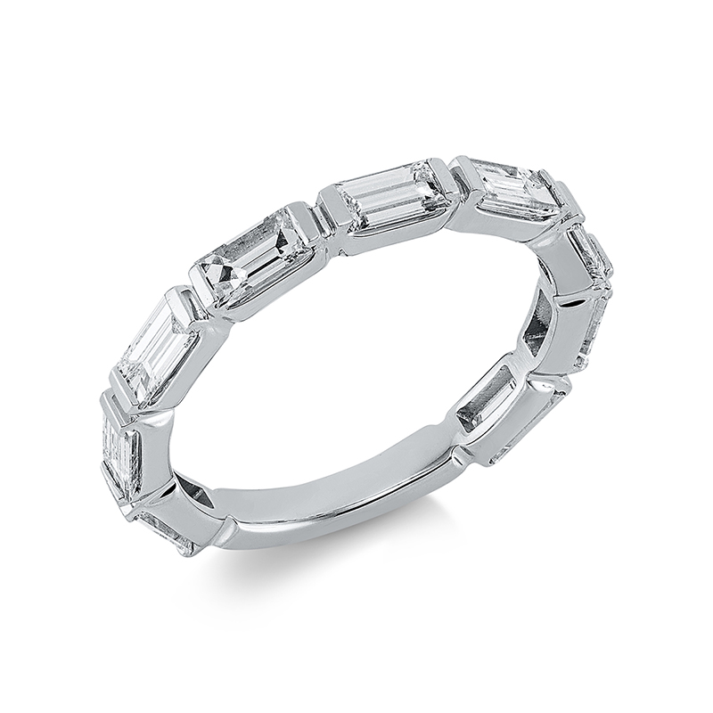 Image 90001322 - Ring 18 kt WG, 9 Baguette 1,29 ct, TW-vsi, Weite:52 =*=*= Unterkategorie: Baguette, ...