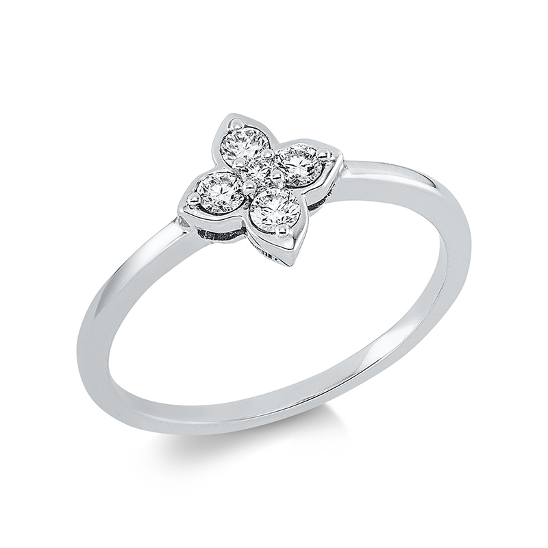Image 90001332 - Ring 18 kt WG, 5 Brillanten 0,19 ct, TW-si, Weite:53 =*=*= Unterkategorie: Modern ...