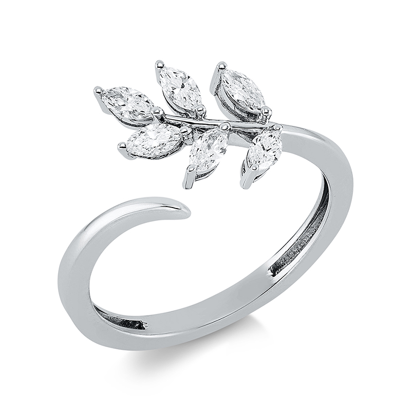 Image 90001333 - Ring 18 kt WG, 6 Navette 0,34 ct, TW-vsi, Weite:53 =*=*= Unterkategorie: Modern Woman, ...